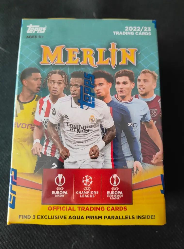 2022/23 Topps UEFA Club Competitions Merlin Chrome Soccer 8-Pack Blaster